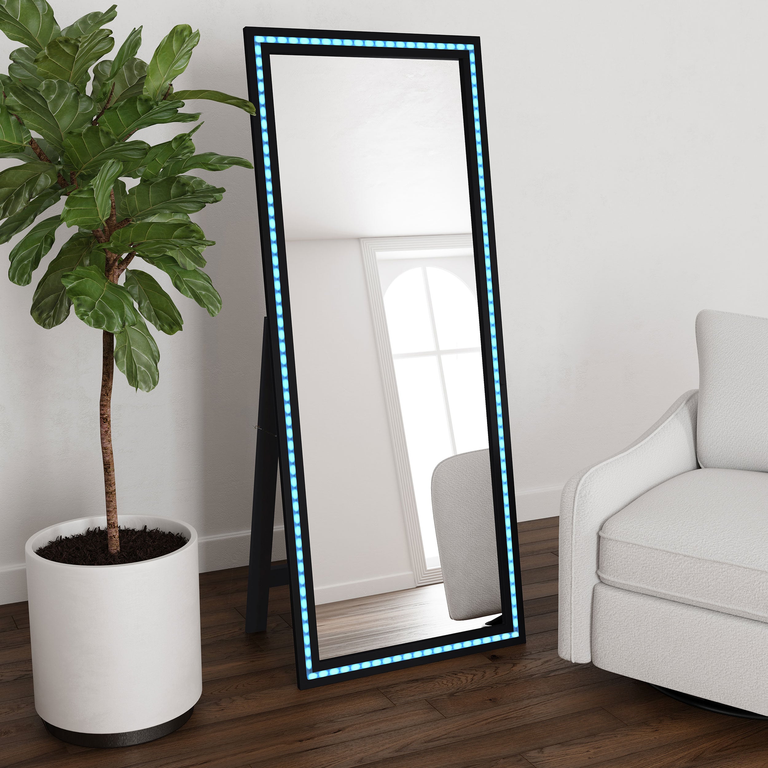 28 x 67 Inch Tempered LED Standing Mirror