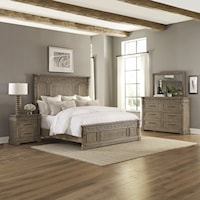 Transitional King Four-Piece Bedroom Set