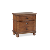 Traditional 2-Drawer Nightstand with Power Outlets