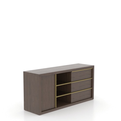 Contemporary Buffet with Gold Finish Metal Accents