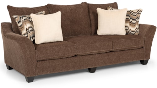 Transitional Sofa with Accent Pillows