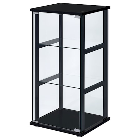 Cyclamen 3-shelf Glass Curio Display Cabinet