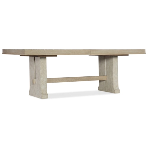 Contemporary Rectangular Dining Table with Removable Leaf