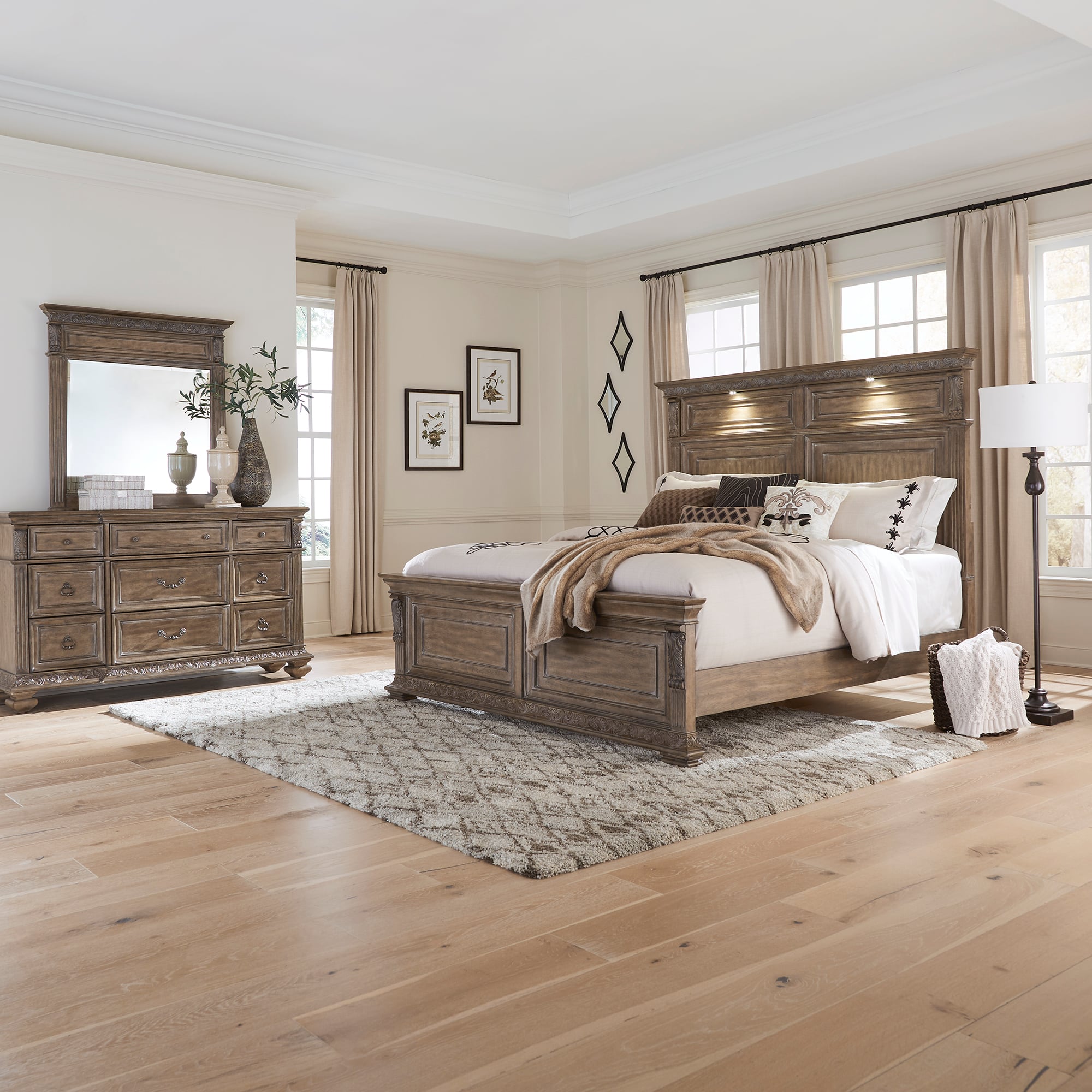 Farmhouse style queen store bedroom set