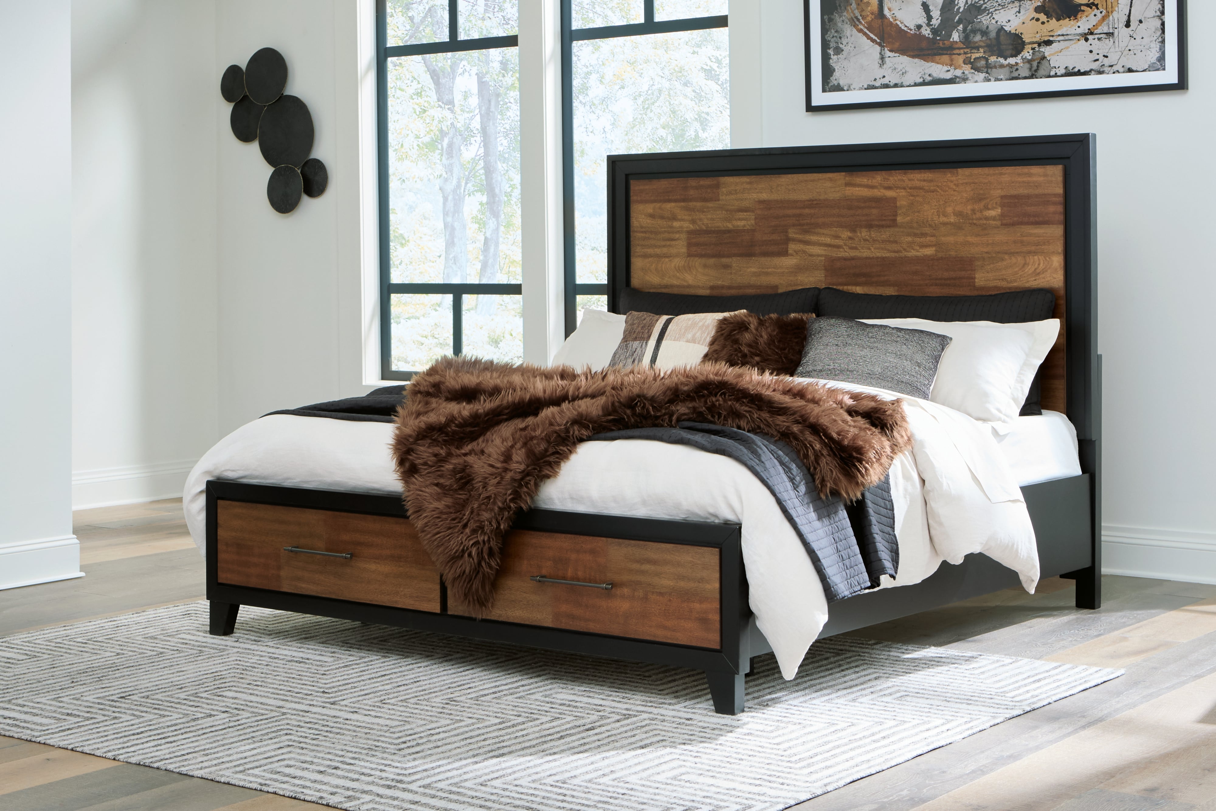 Queen Panel Storage Bed