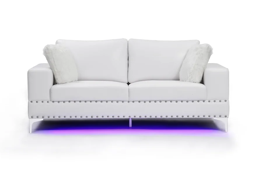 98 Sofa with LED Lighting and USB Port by Global Furniture at Corner Furniture