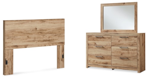 Queen Panel Headboard, Dresser And Mirror