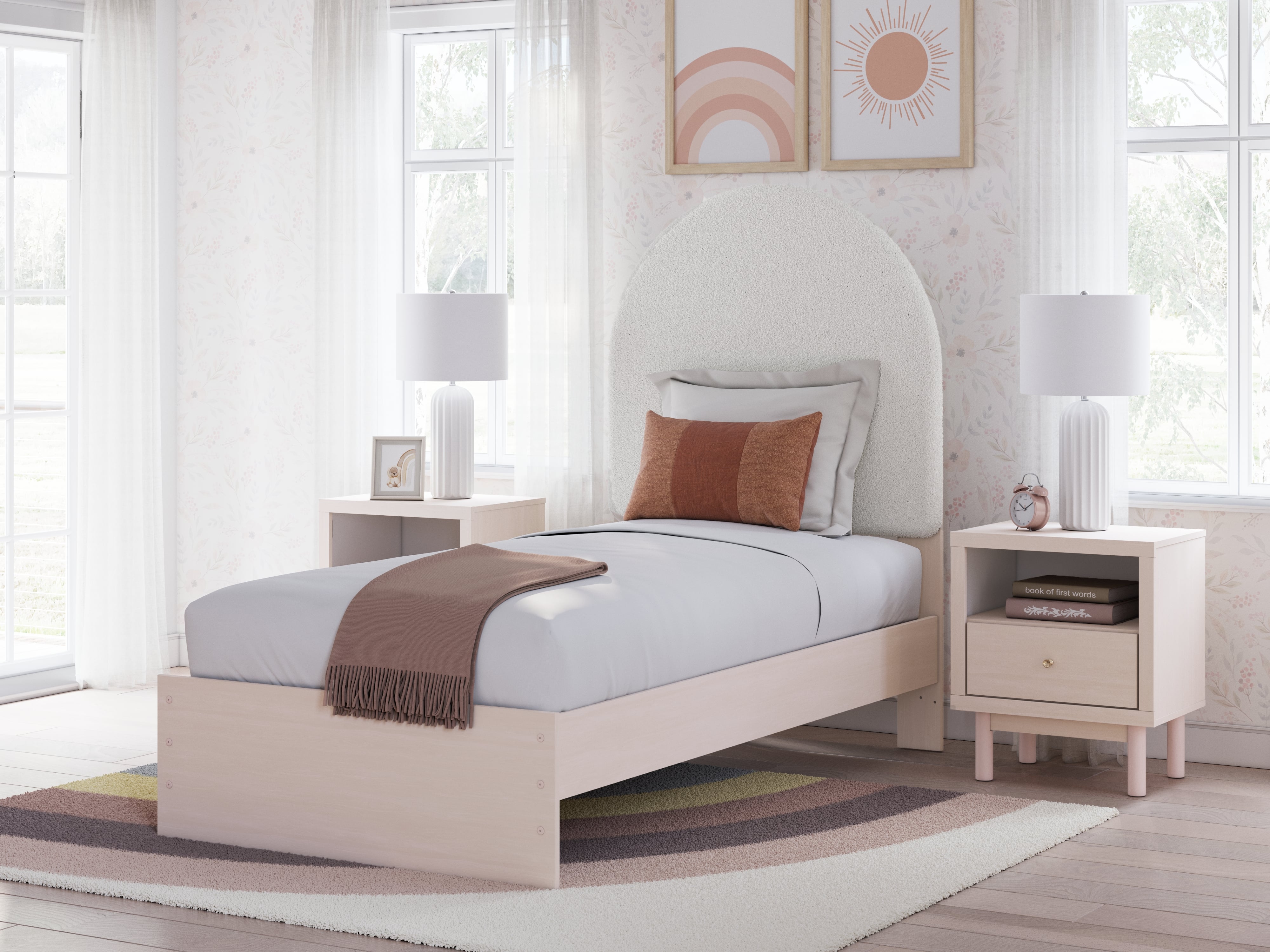 Signature Design by Ashley Wistenpine Twin Upholstered Panel Bed