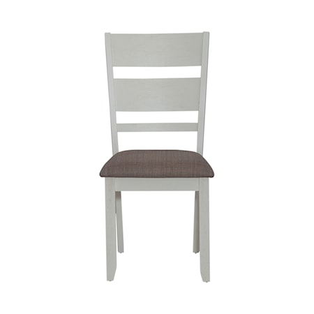 Slat Back Upholstered Side Chair