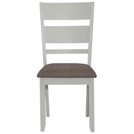 Slat Back Upholstered Side Chair