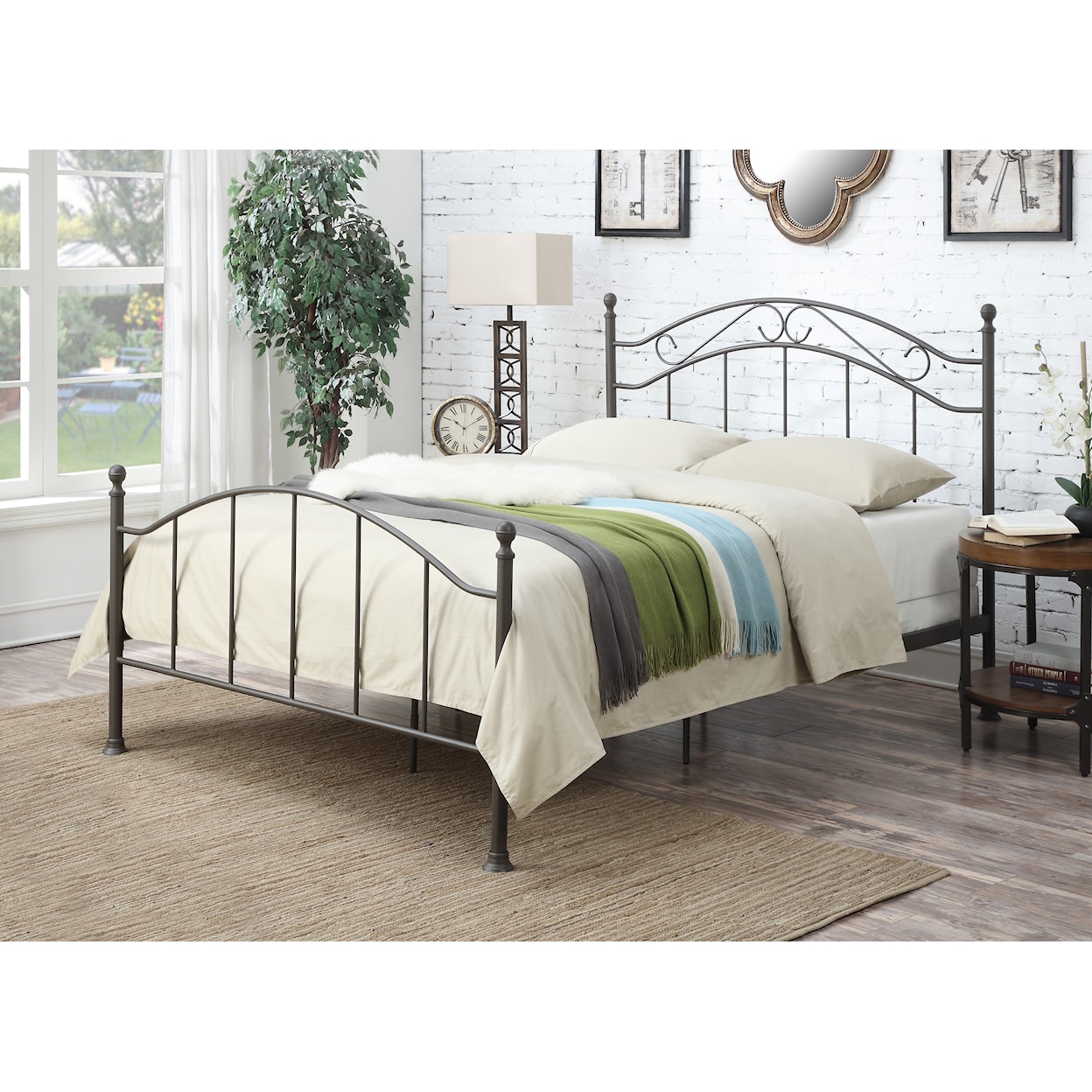 Accentrics Home Fashion Beds Queen Metal Bed