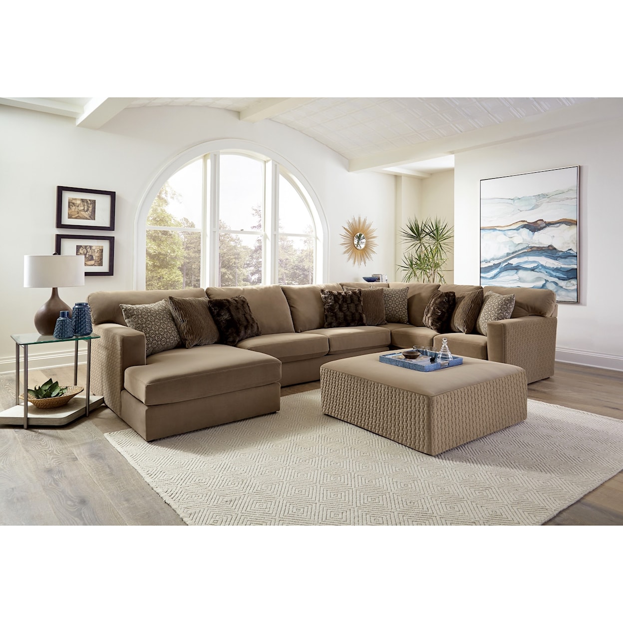 Jackson Furniture 3301 Carlsbad 3pc Sectional and ottoman