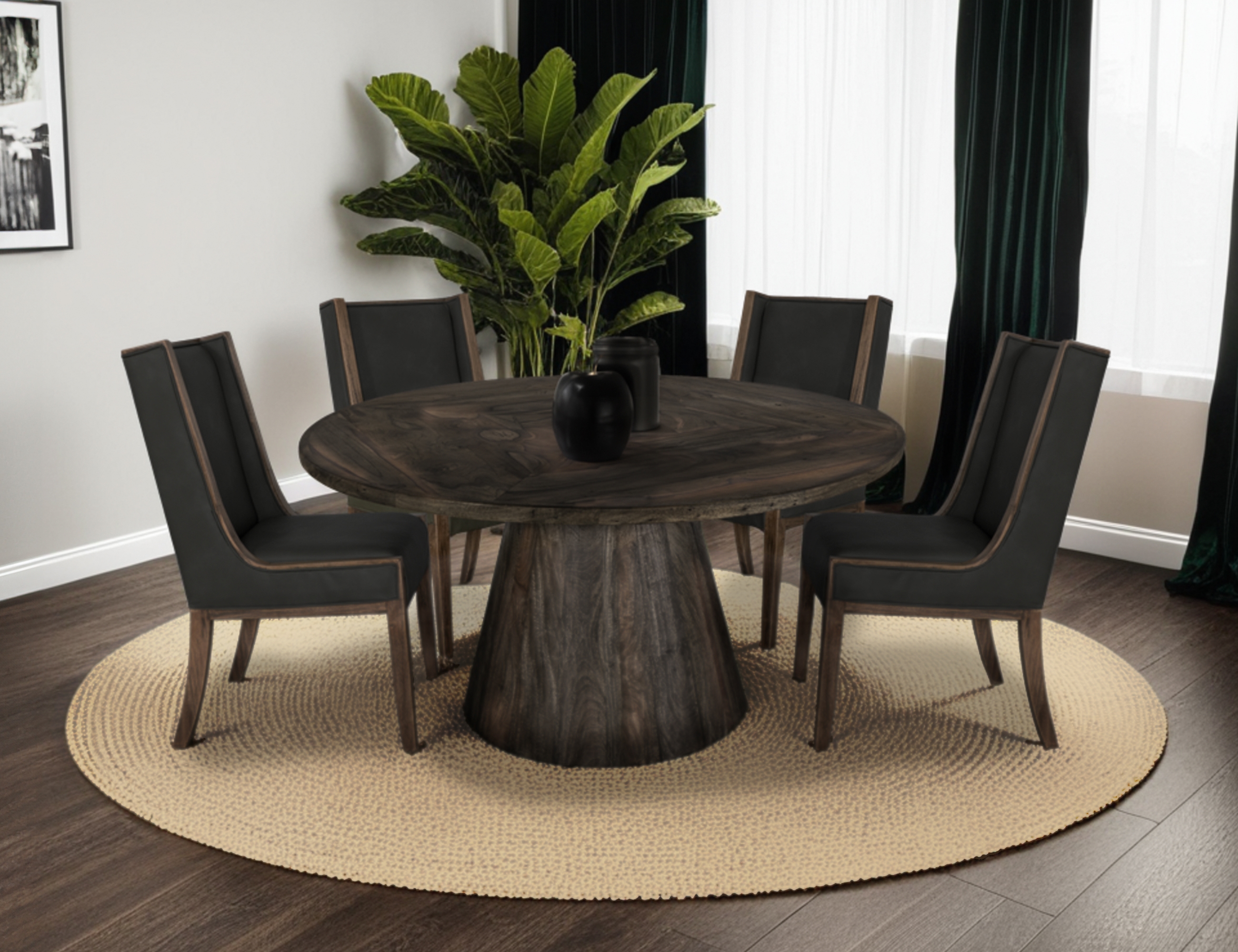 International Furniture Direct Balam Round Dining Table