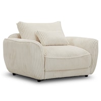 Contemporary Chair & a Half with Lumbar Pillow