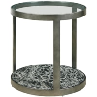 Contemporary End Table with Lower Shelf