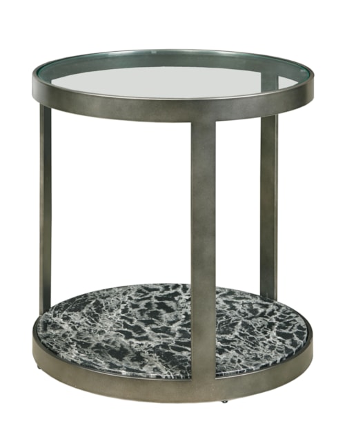 Contemporary End Table with Lower Shelf