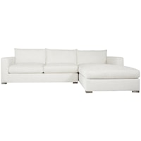 Contemporary 2-Piece Sectional without Pillows