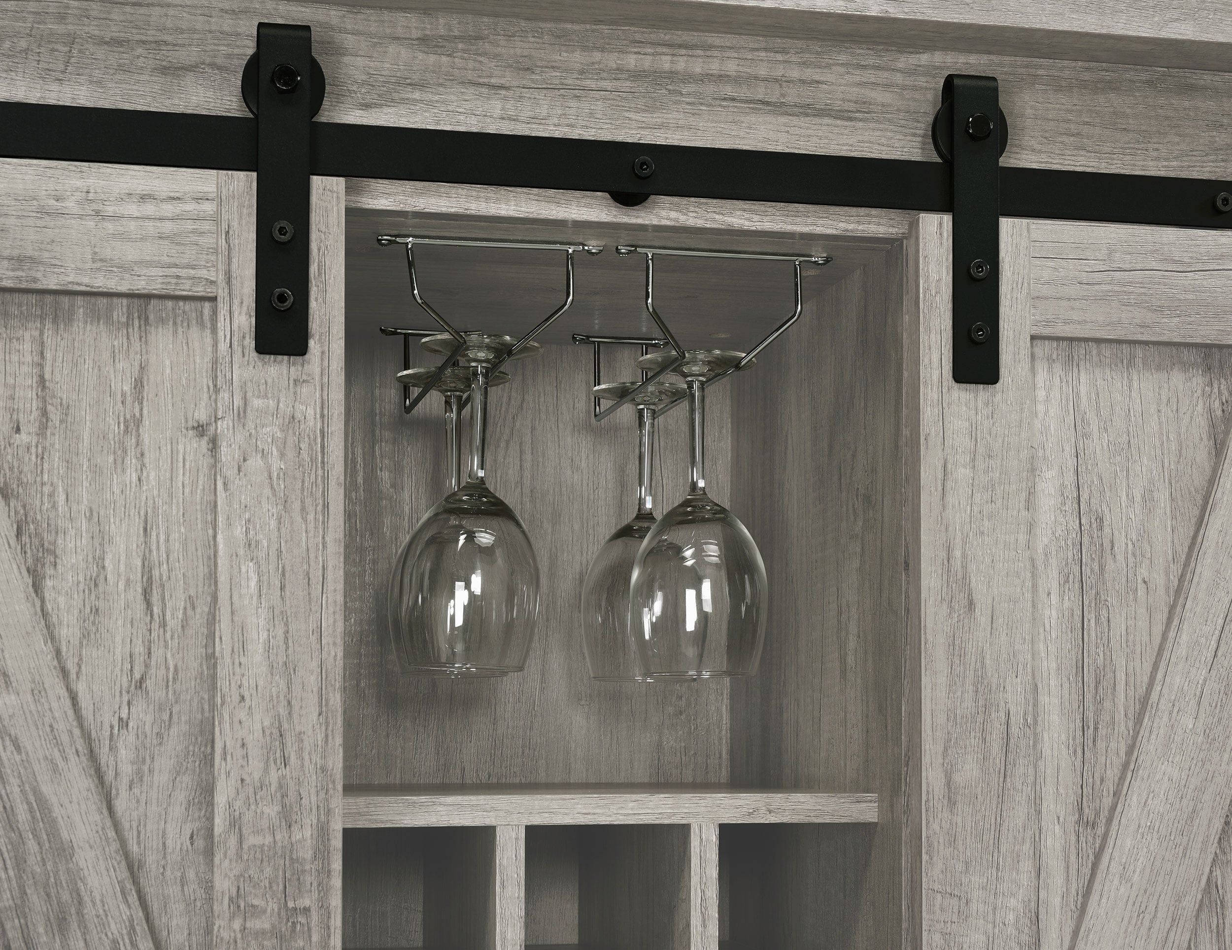 Coaster Claremont Claremont Sliding Door Home Bar Wine Cabinet