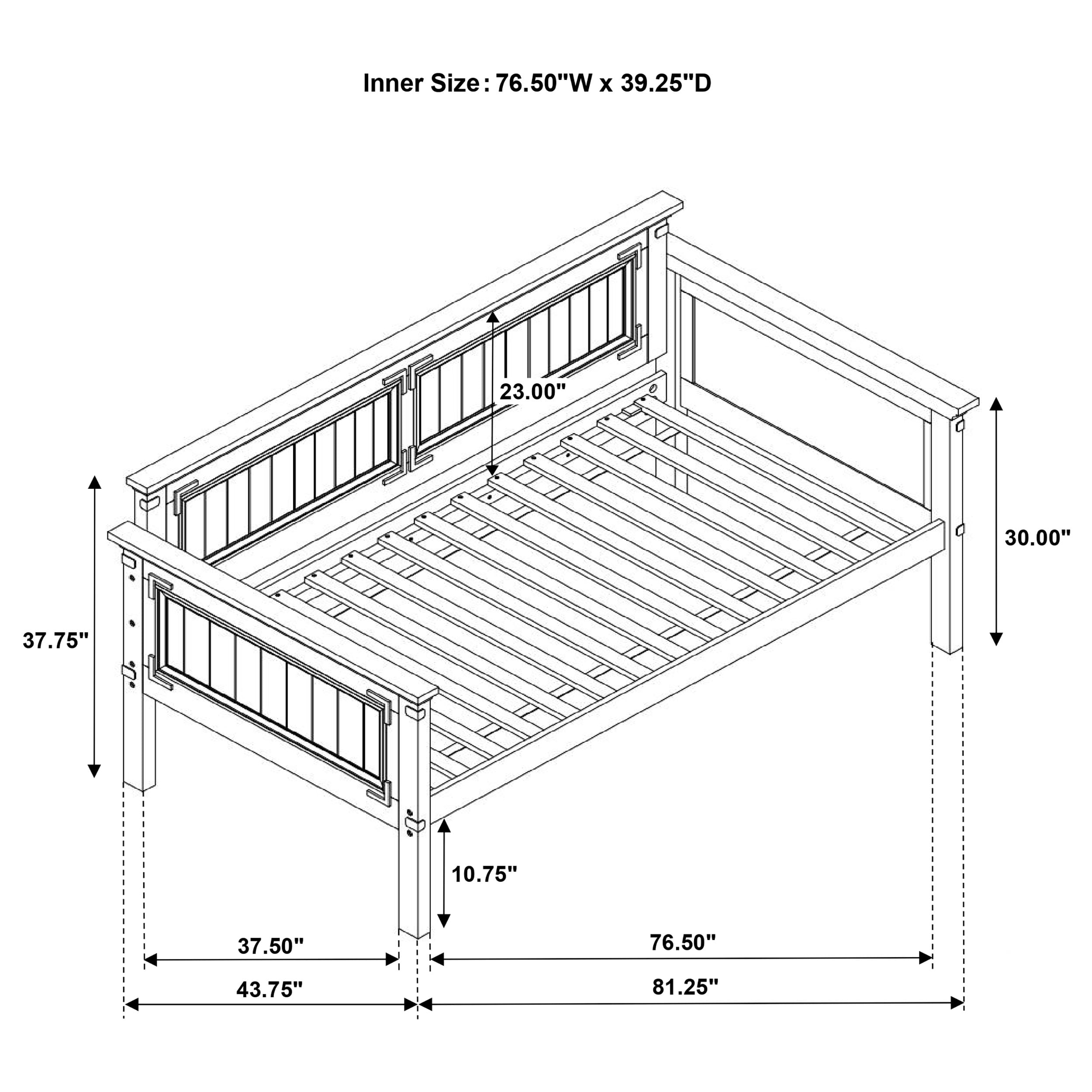 Oakdale Wood Twin Daybed
