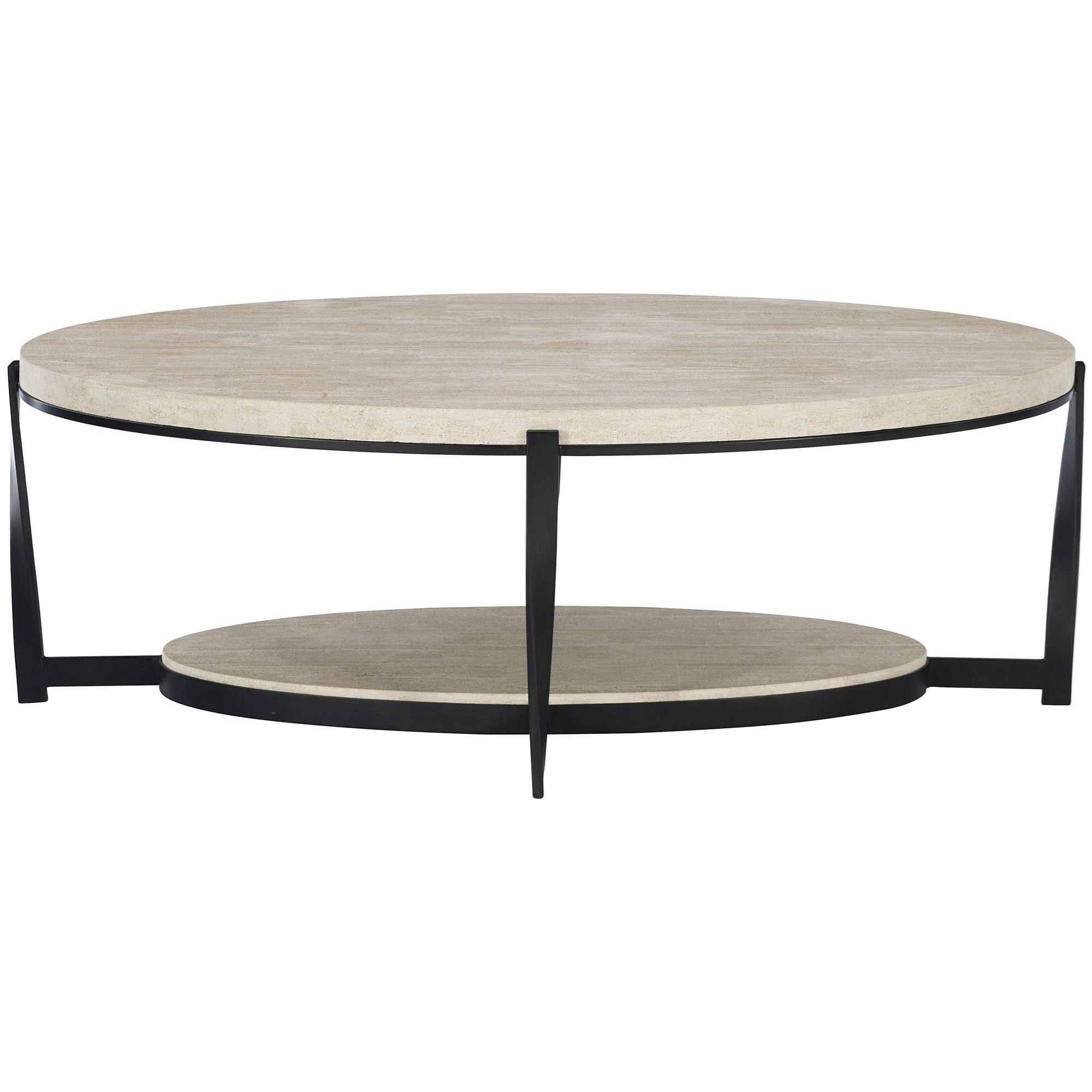 oval stone top coffee table