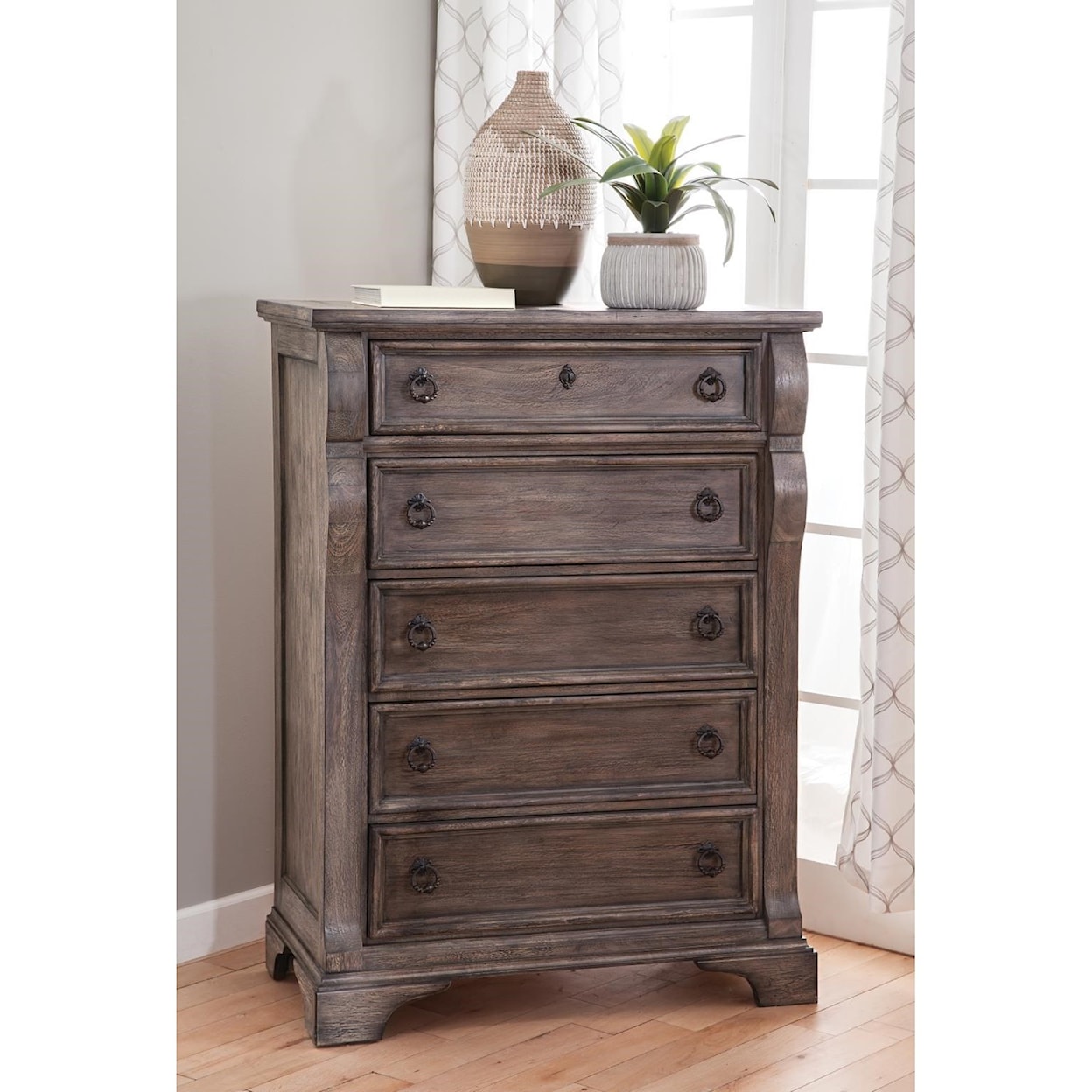 American Woodcrafters Heirloom Five Drawer Chest