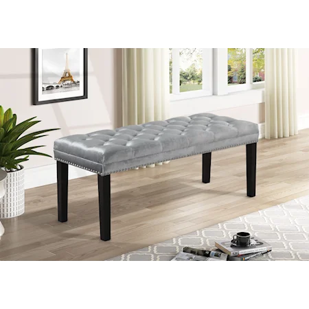 Contemporary Grey Accent Bench