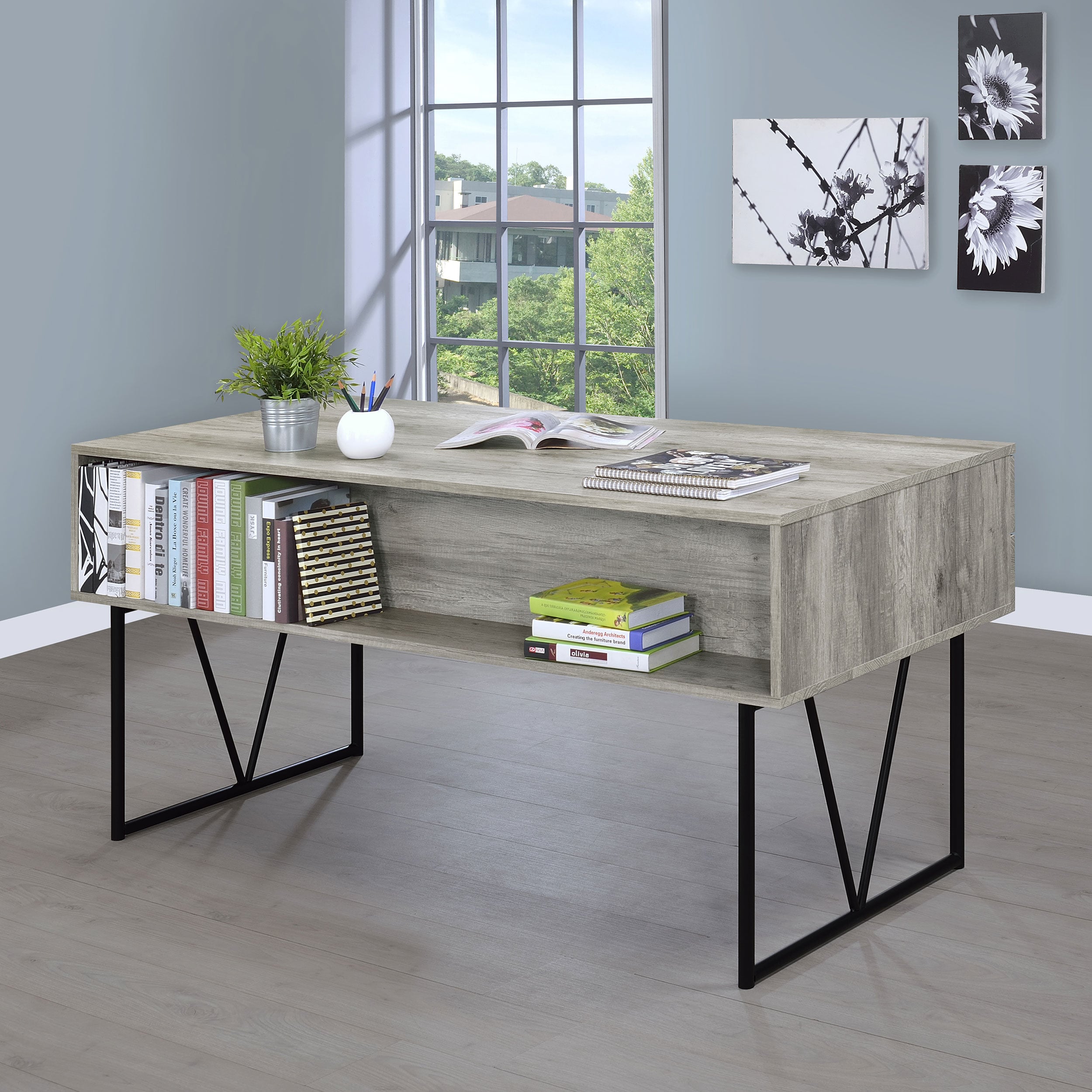 63-inch 4-drawer Writing Desk