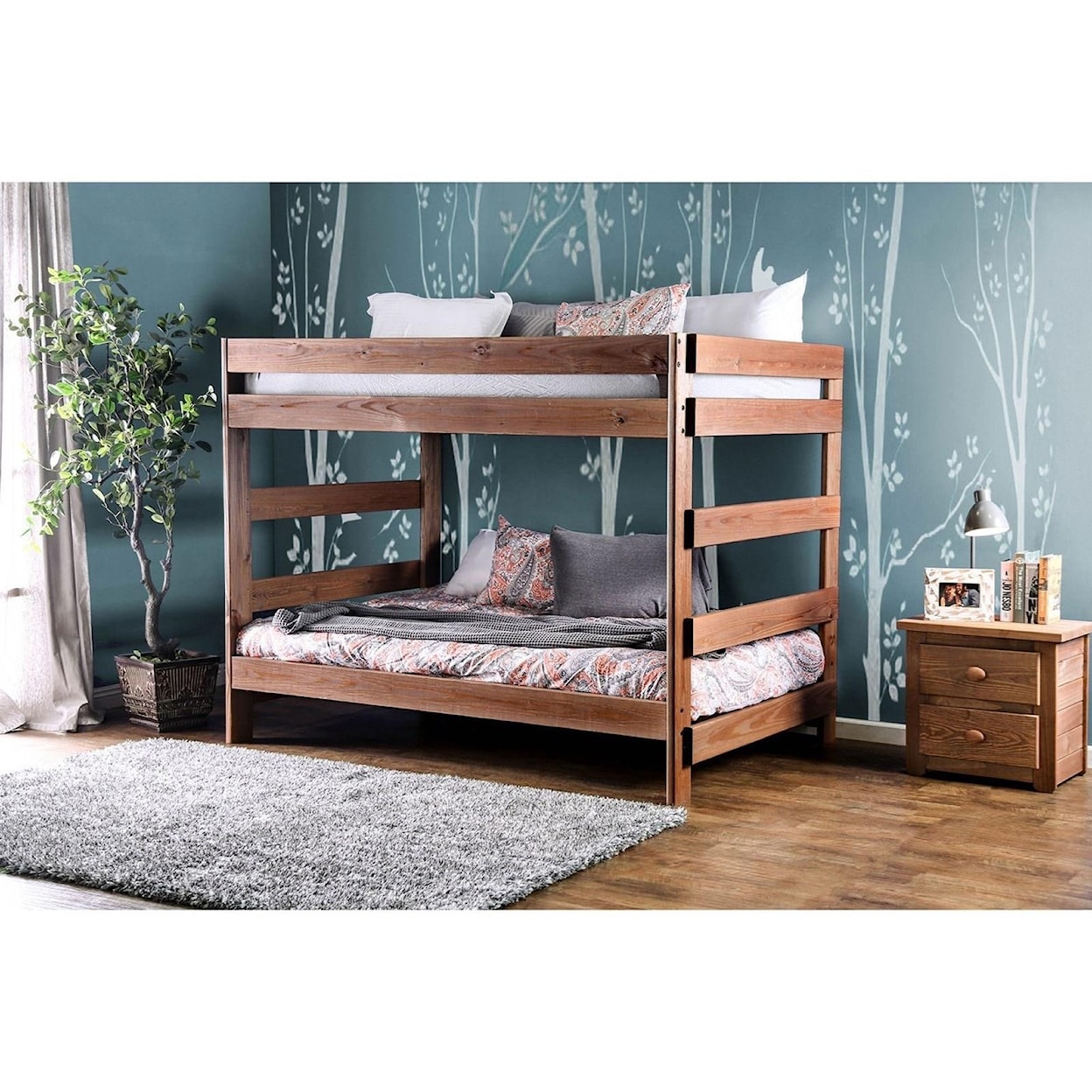 FUSA Arlette Full/Full Bunk Bed