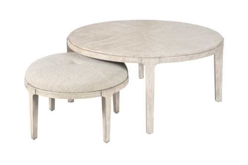 2-Piece River Rock Bunching Cocktail Table and Ottoman