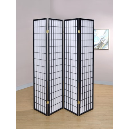 4-Panel Room Divider Folding Shoji Screen