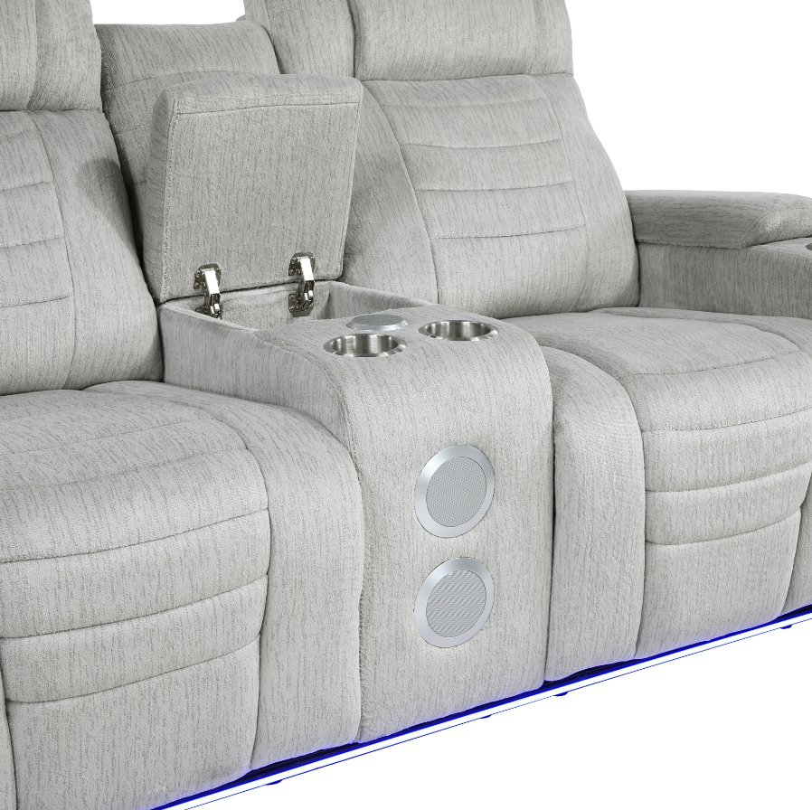Homelegance Ronan Dual Manual Reclining Console Loveseat