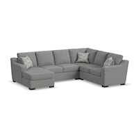 Casual U-Shaped Sectional with LAF Chaise