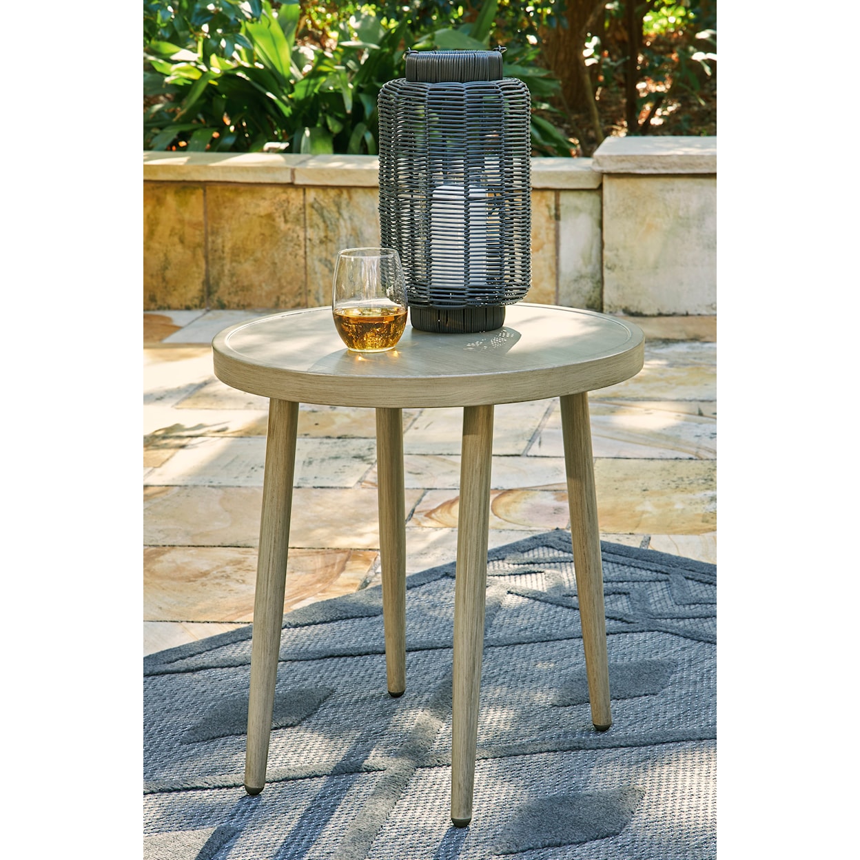 Signature Design by Ashley Swiss Valley Outdoor End Table