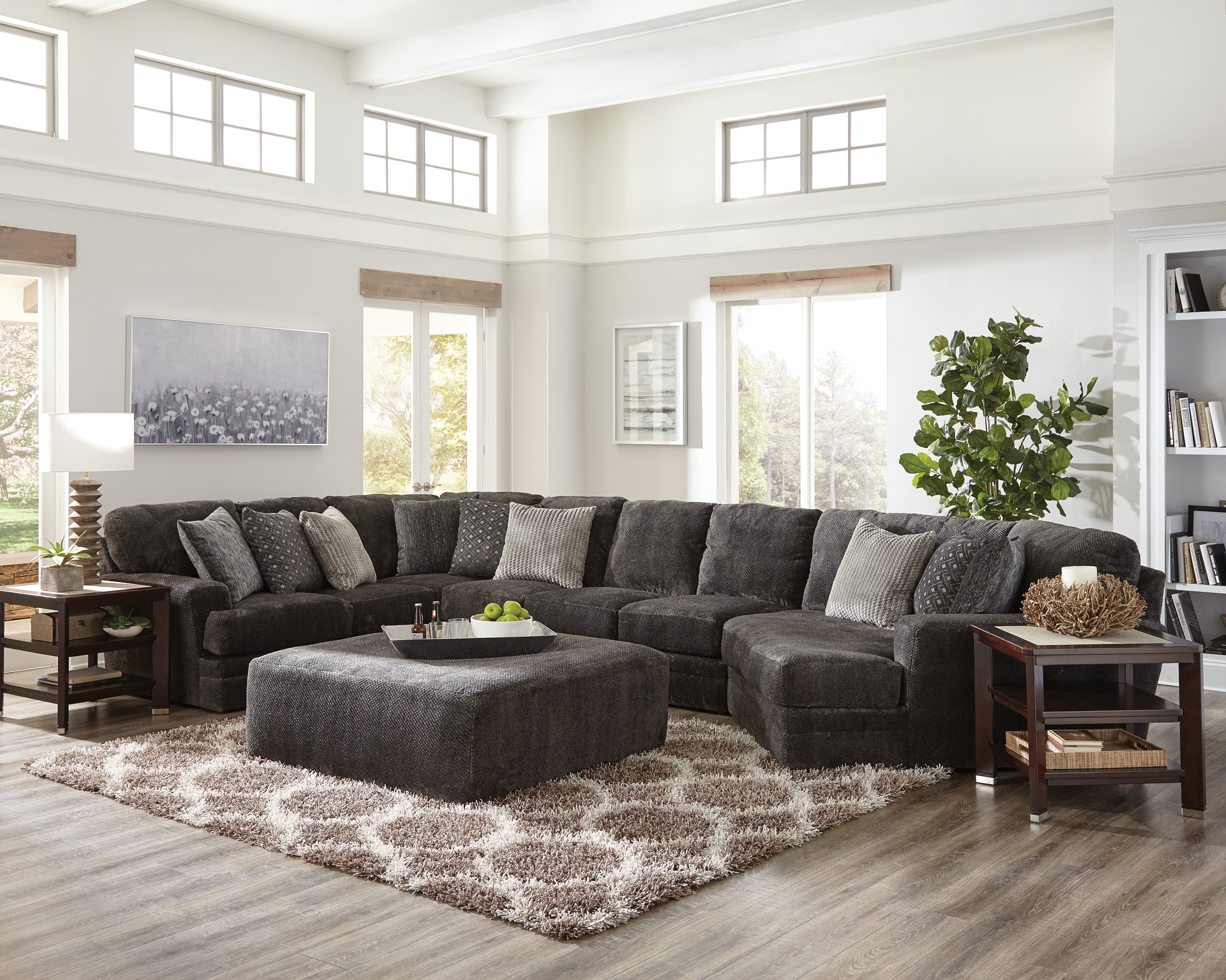 5-Piece Sectional Sofa with Cocktail Ottoman