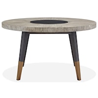 Transitional Round Dining table with Lazy Susan