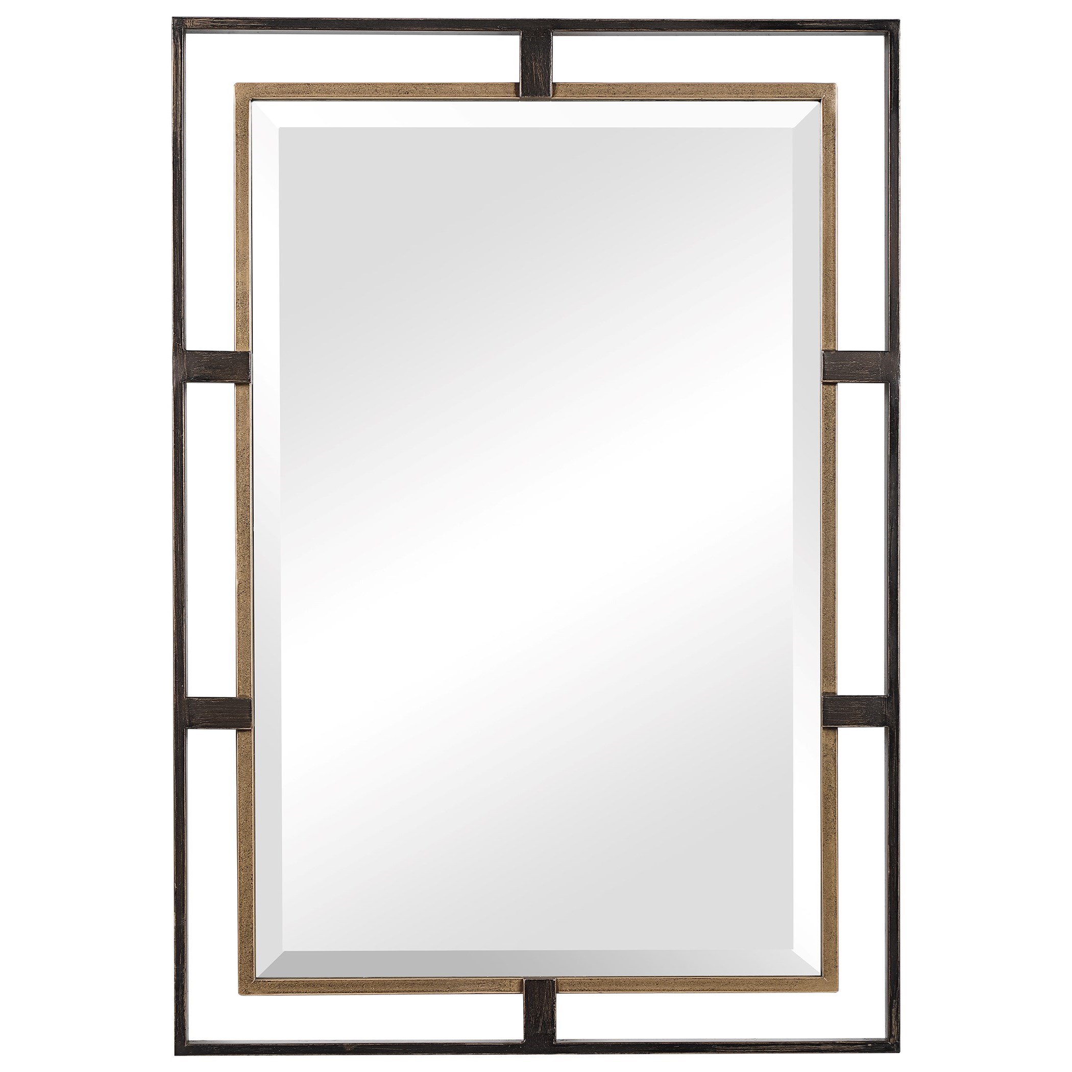 Carrizo Gold &amp; Bronze Rectangle Mirror