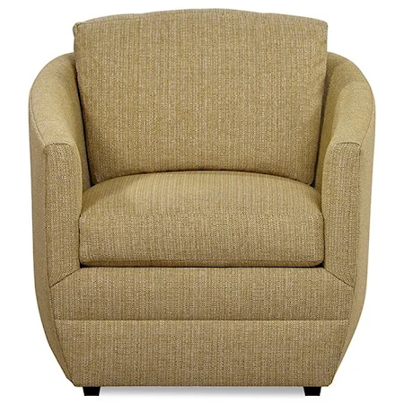 Contemporary Upholstered Accent Barrel Chair