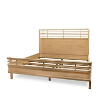 Scandinavian Contemporary Slat Panel Bed - King