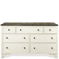 Cottage 7-Drawer Dresser with Felt-Lining