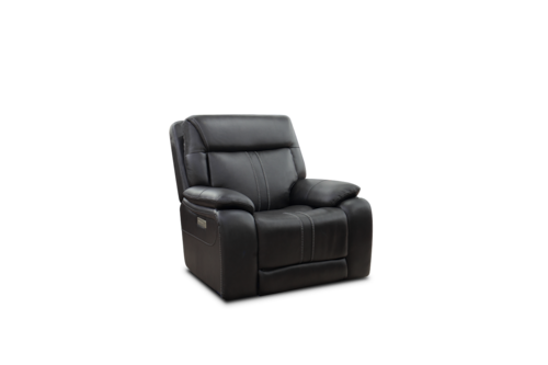 Casual Power Recliner with Pillow Arms