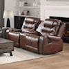 Homelegance Putnam Double Glider Reclining Loveseat