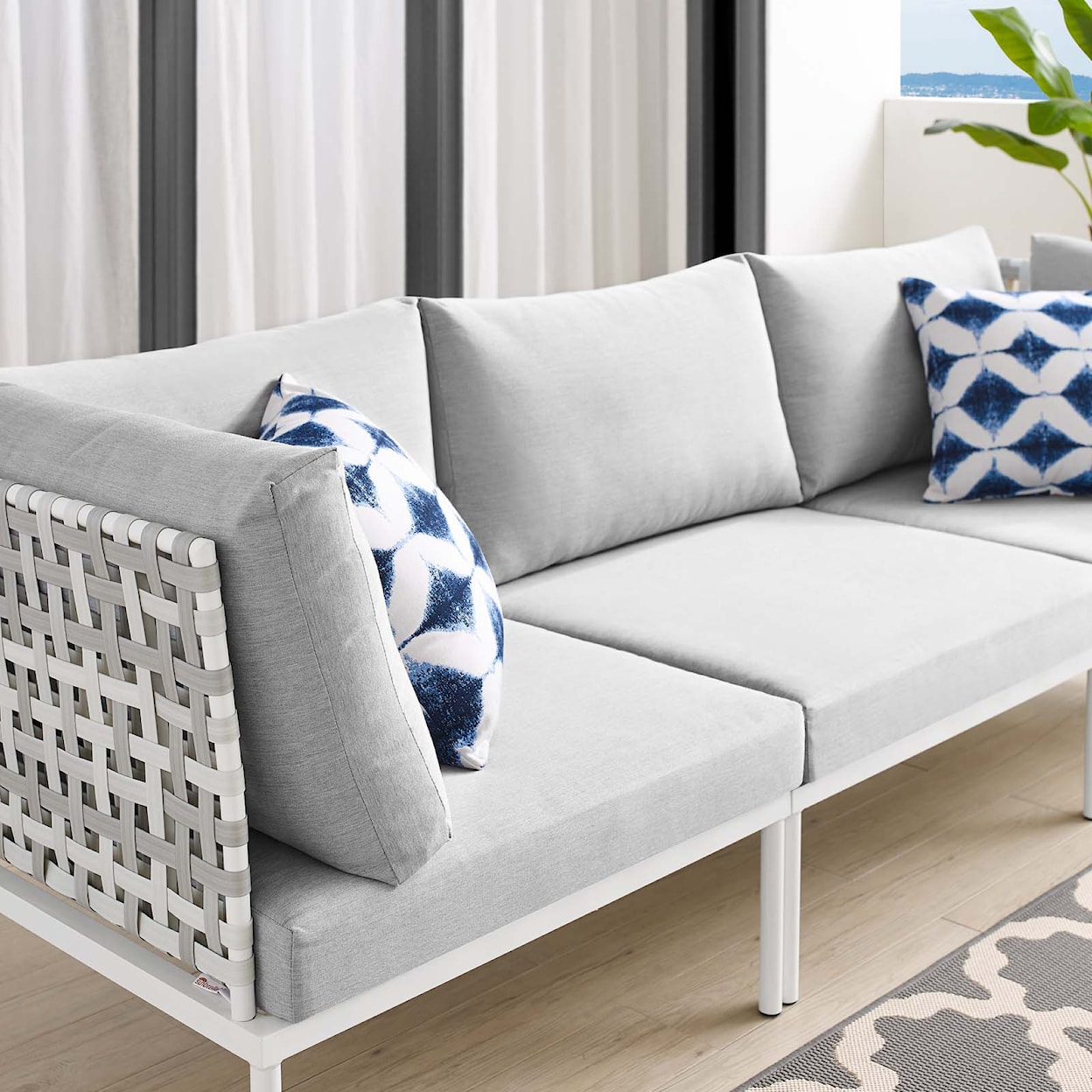 Modway Harmony Outdoor Aluminum Sofa