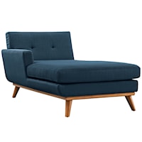 Left-Facing Upholstered Fabric Chaise