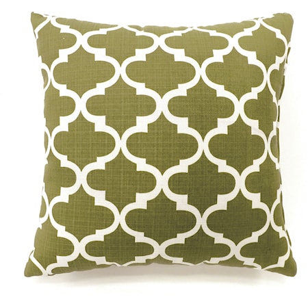 Set of Two 18" X 18" Pillows, Green