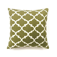 Set of Two 18" X 18" Pillows, Green