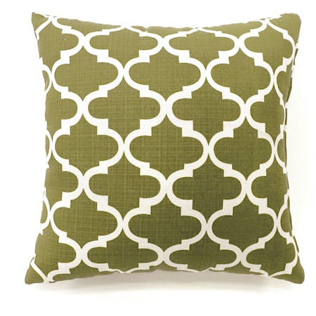 Set of Two 22" X 22" Pillows, Green