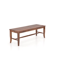 Farmhouse Dining Bench with Wooden Seat