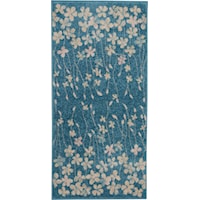 2' x 4' Turquoise Rectangle Rug