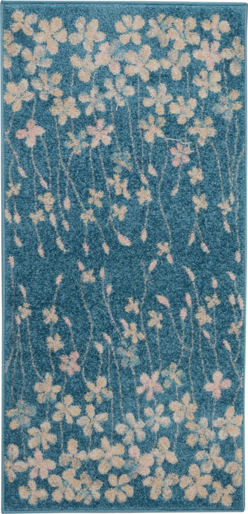 2' x 4' Turquoise Rectangle Rug