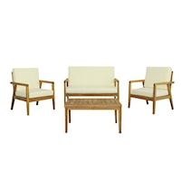 Transitional 4-Piece Outdoor Seating Set